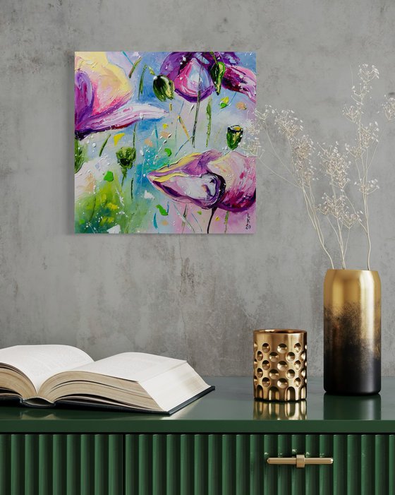 Purple poppies