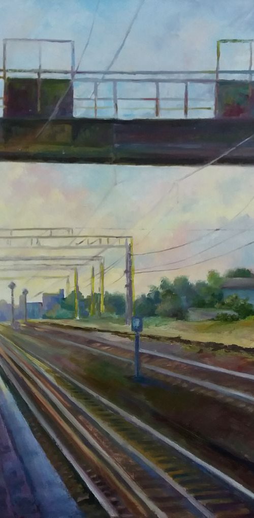 Morning on the platform by Liubov Ponomarova