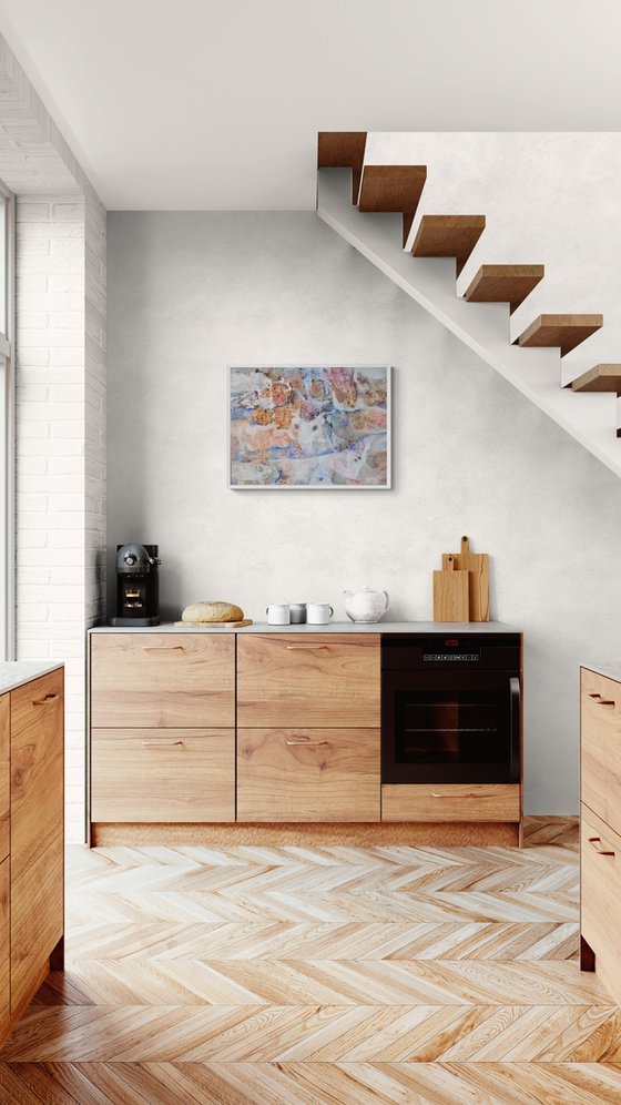 Afterimage. abstract painting, framed