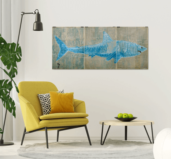 Shark. (triptych)
