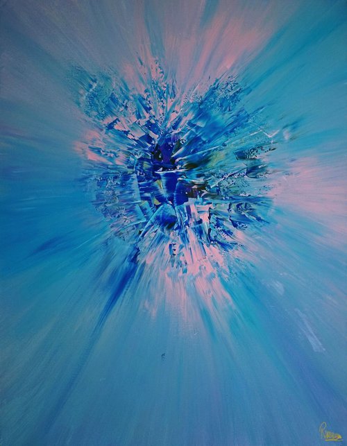 Blue Ice Light Pink Explosion by Richard Vloemans