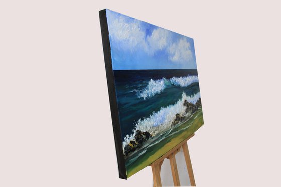 Seascape, Oil Painting on canvas