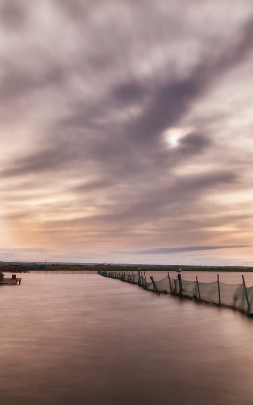 Sunset on the lake by Karim Carella