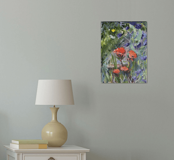 Roses, Cornflowers, Poppies