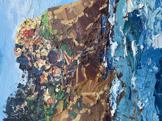 Manarola Cinque Terre Oil Painting on Canvas