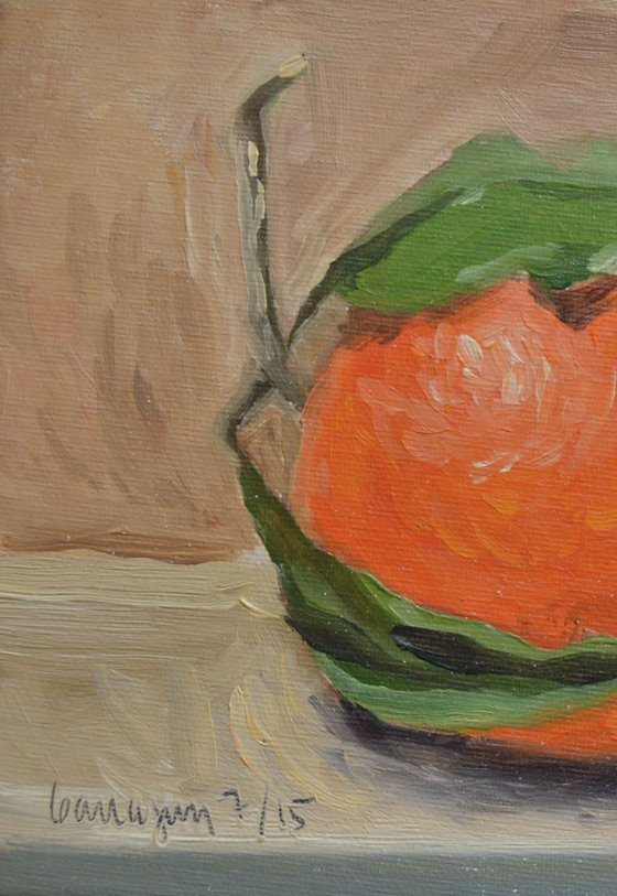 My Big Fat Orange Fruit Still Life Oil Painting