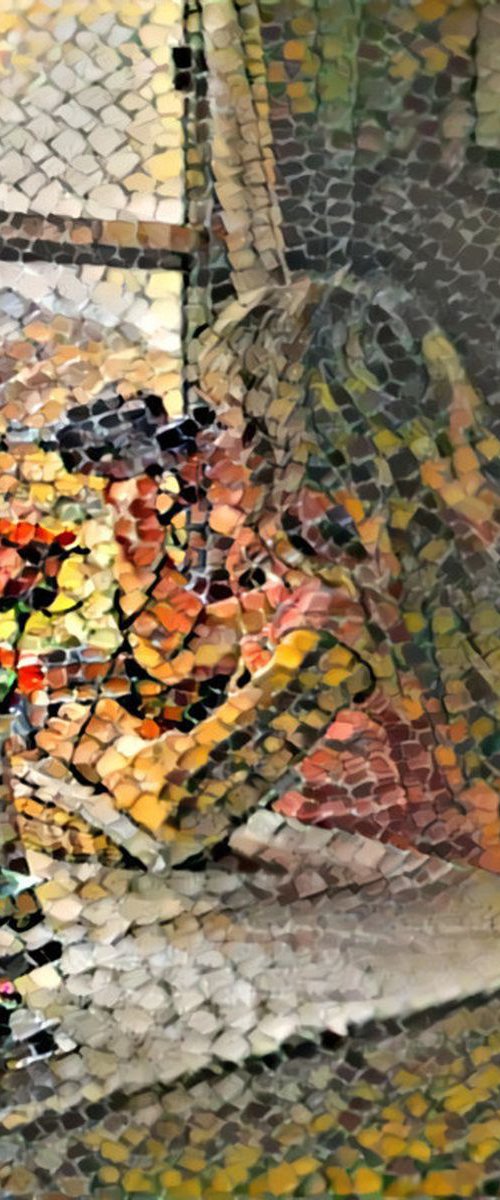 Life scene in mosaic N1 by Danielle ARNAL