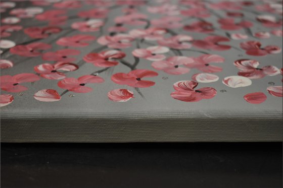 Wunschbäume - Abstract - Acrylic Painting - Canvas Art - Wall Art - Flower Painting - Ready to Hang