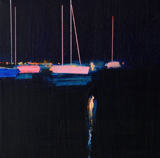 Port at night. Etude