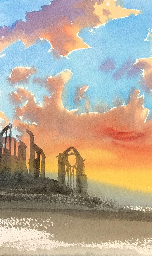 Romantic landscape with ruins by Eleanor Mill
