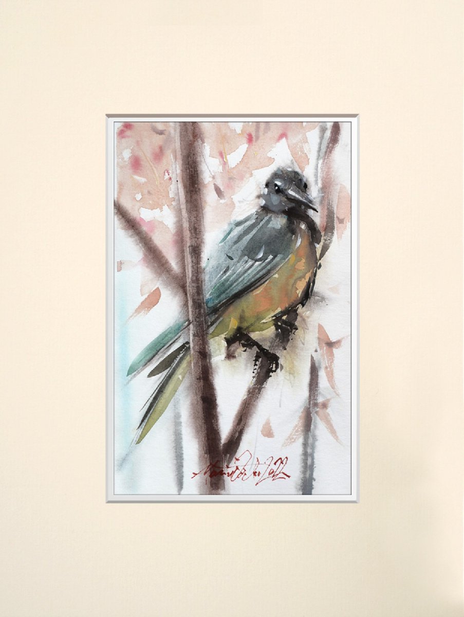 Little Yellow Bird Watercolour Painting 2022 Watercolour By Marin little-yellow-bird-watercolour-painting-2022-watercolour-by-marin