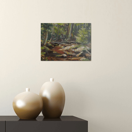 Mill Pond stream, plein air