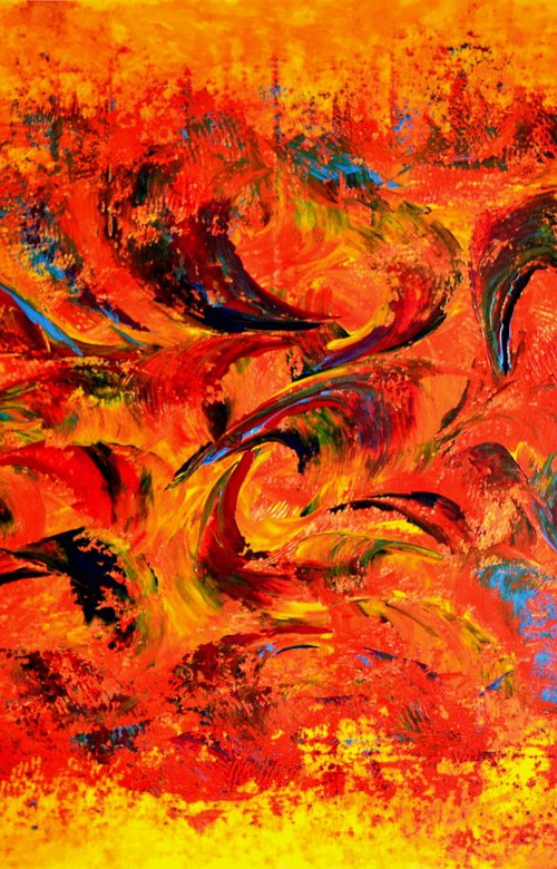 SUMMER HOLIDAYS.140x92 cm. by Thierry Vobmann. Abstract .