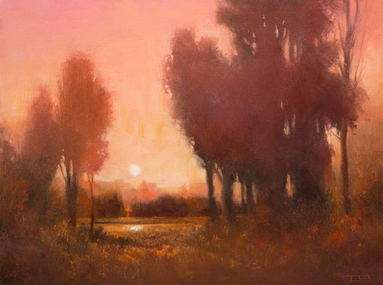 Autumn Light impressionist sunset tonal landscape