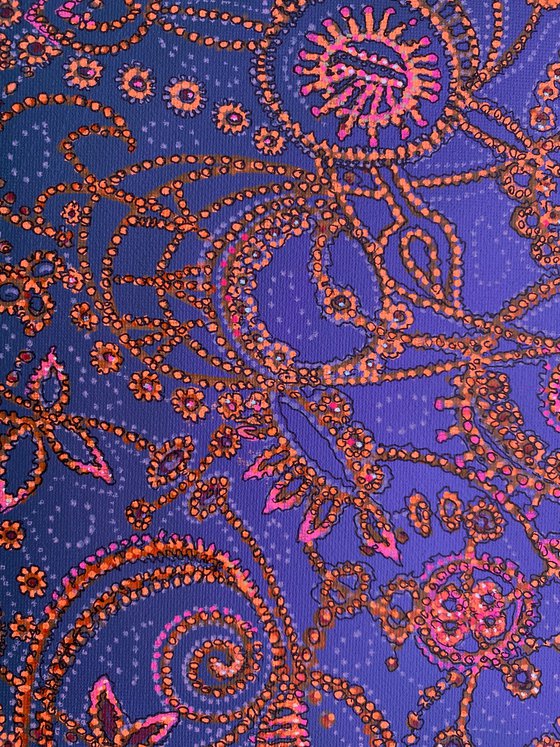Orange lace patterns