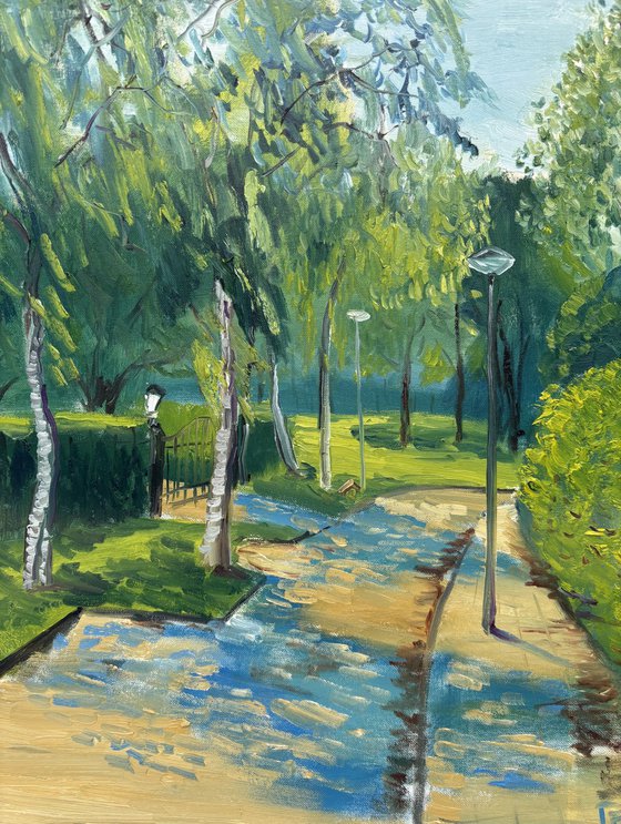 Sun-Dappled Path: Plein Air