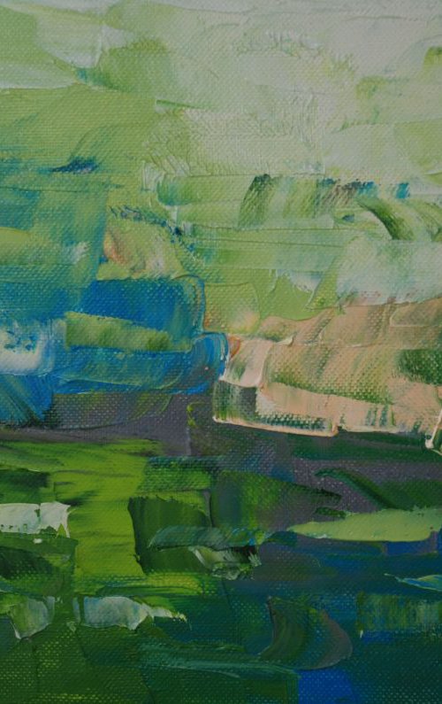 Blue Green landscape 1 (ref#:479-4P) by Saroja van der Stegen