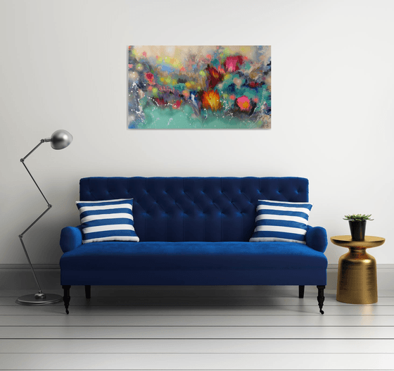 "Floral Musical Accompaniment", LARGE Painting