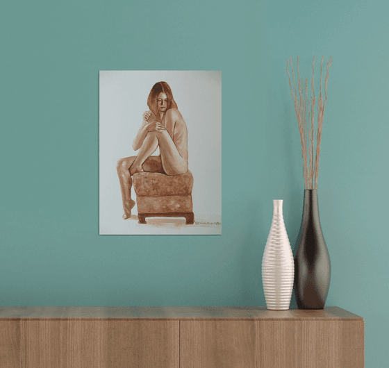 Seated female nude