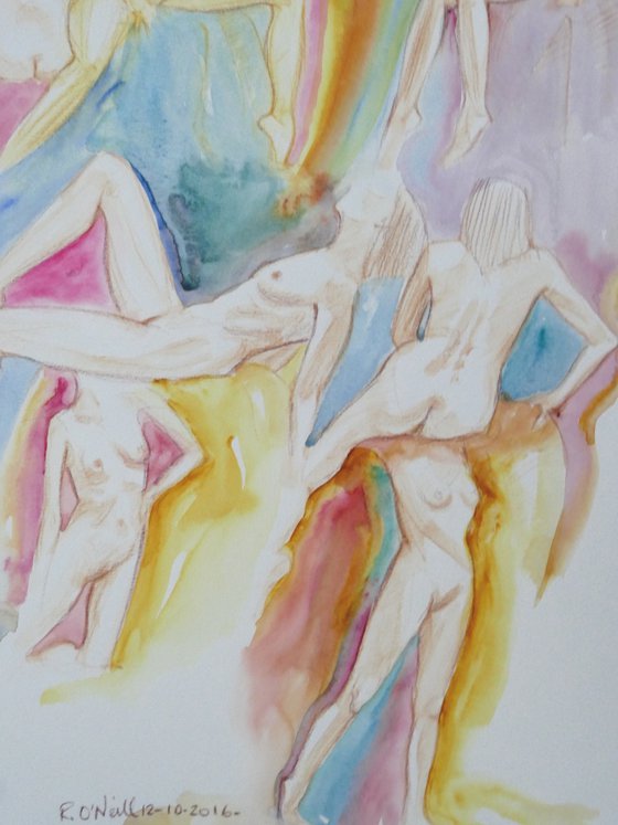 female nude various poses