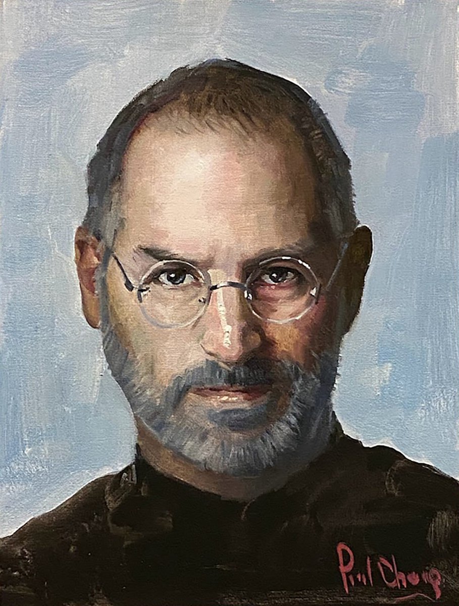 Steve Job Portrait Oil painting by Paul Cheng Artfinder