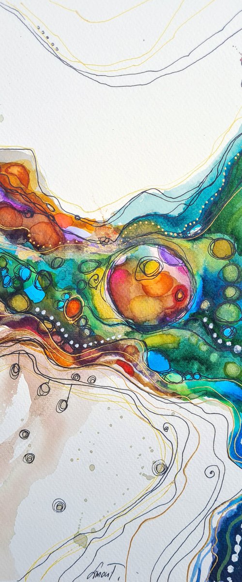 The story of my journey (30x40cm) by Simon Tünde