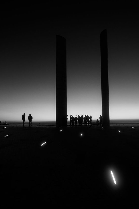 Sunset in Lisbon, Champalimaud Nº4 in BW