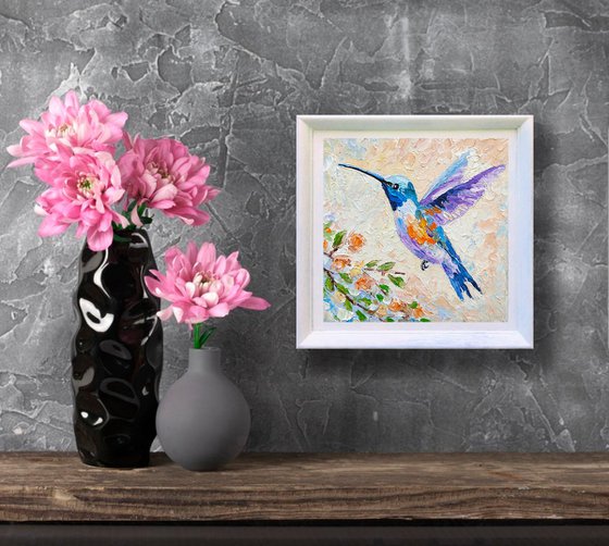 Hummingbird Painting Bird Art