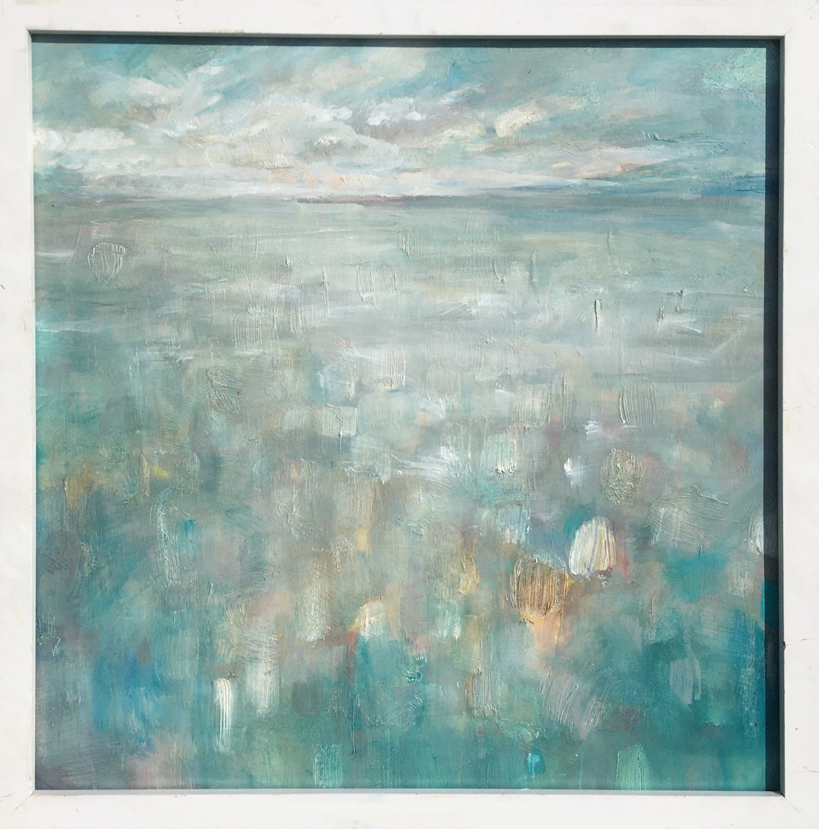 Impressionistic Landscape Oil Painting By Guy Pickford, 13 X 13, Lay Hidden Below, Original Artwork