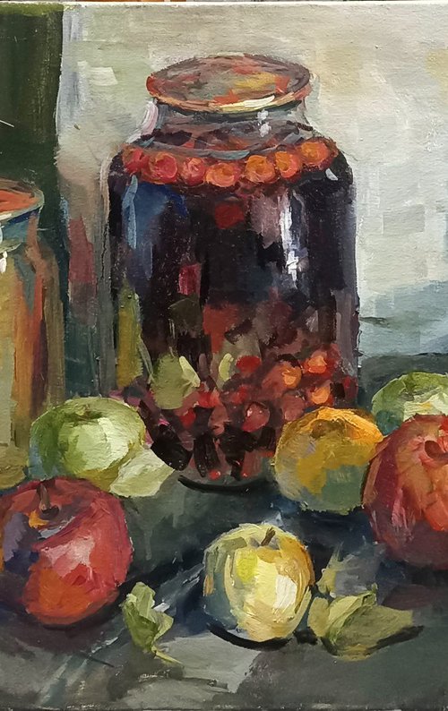 Fruit still life by Bohdan Dobrivskyi