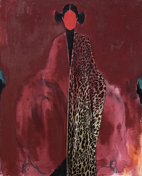 Woman in Leopard Shawl