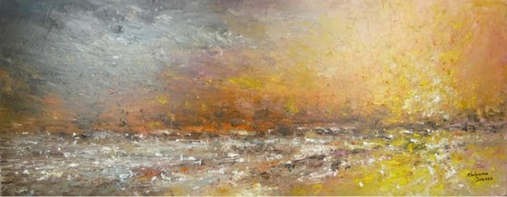 Warm Shore  (Large, Panoramic, 100x40cm)