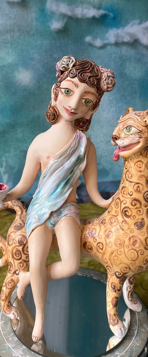 Young Dionysus on a leopard by Elya Yalonetski
