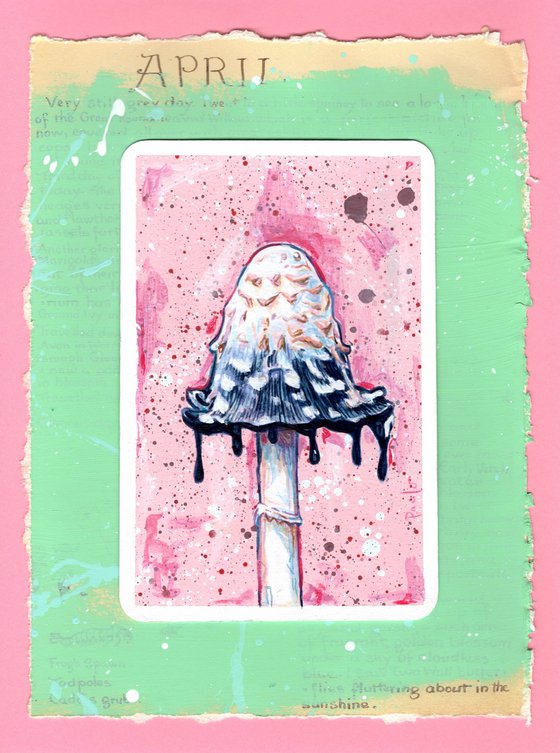 Shaggy ink cap mushroom
