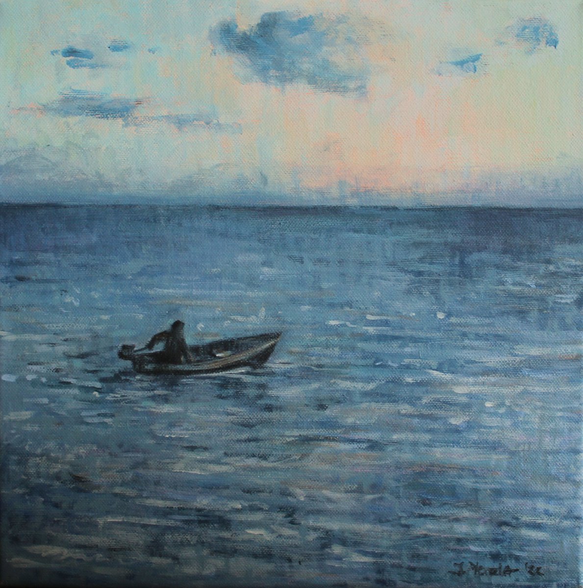 calm evening sea by Joanna Plenzler