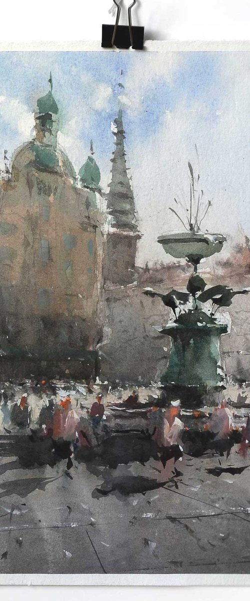 Copenhagen, watercolour art. by Marin Victor