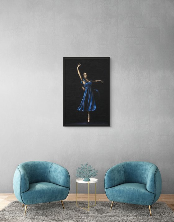 Graceful Dancer in Blue
