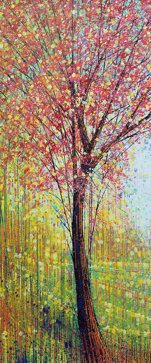Red Tree In Autumn by Marc Todd