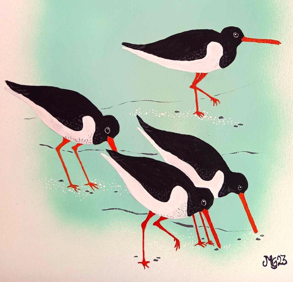 The Oystercatchers by Monica Green