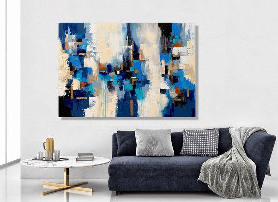 True Destiny - XL LARGE,  ABSTRACT ART – EXPRESSIONS OF ENERGY AND LIGHT. READY TO HANG!