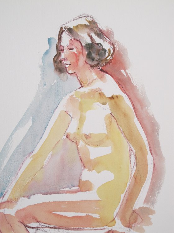 Seated female nude