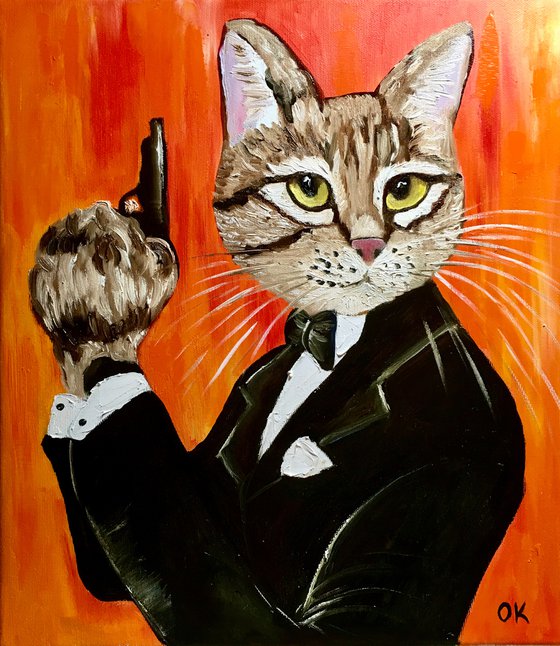 Cat  James Bond 007, Cats never die.