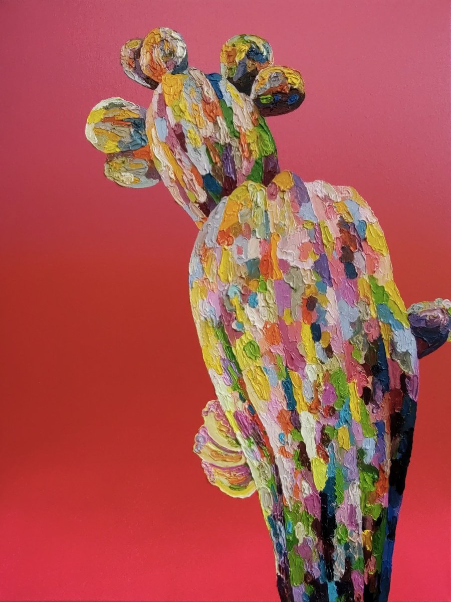 Impressionistic Botanical Oil Painting By Dominic Virtosu, 24 X 31, Beauty On Red, Original Artwork