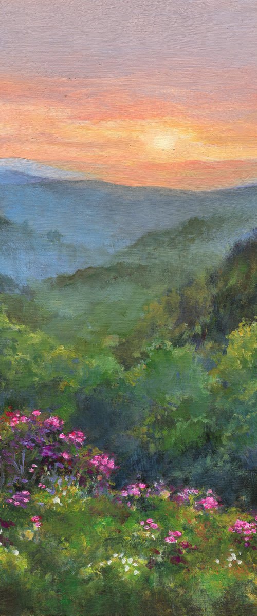 'Sunset in the mountains' by Lucia Verdejo