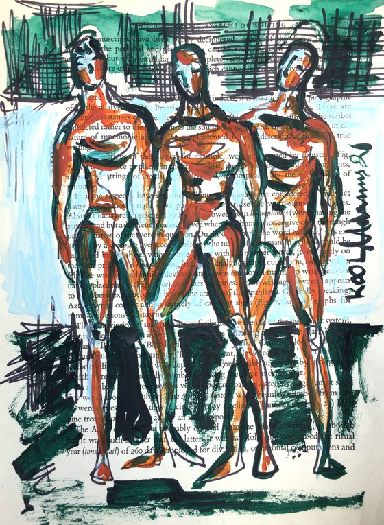 Three Male Figures