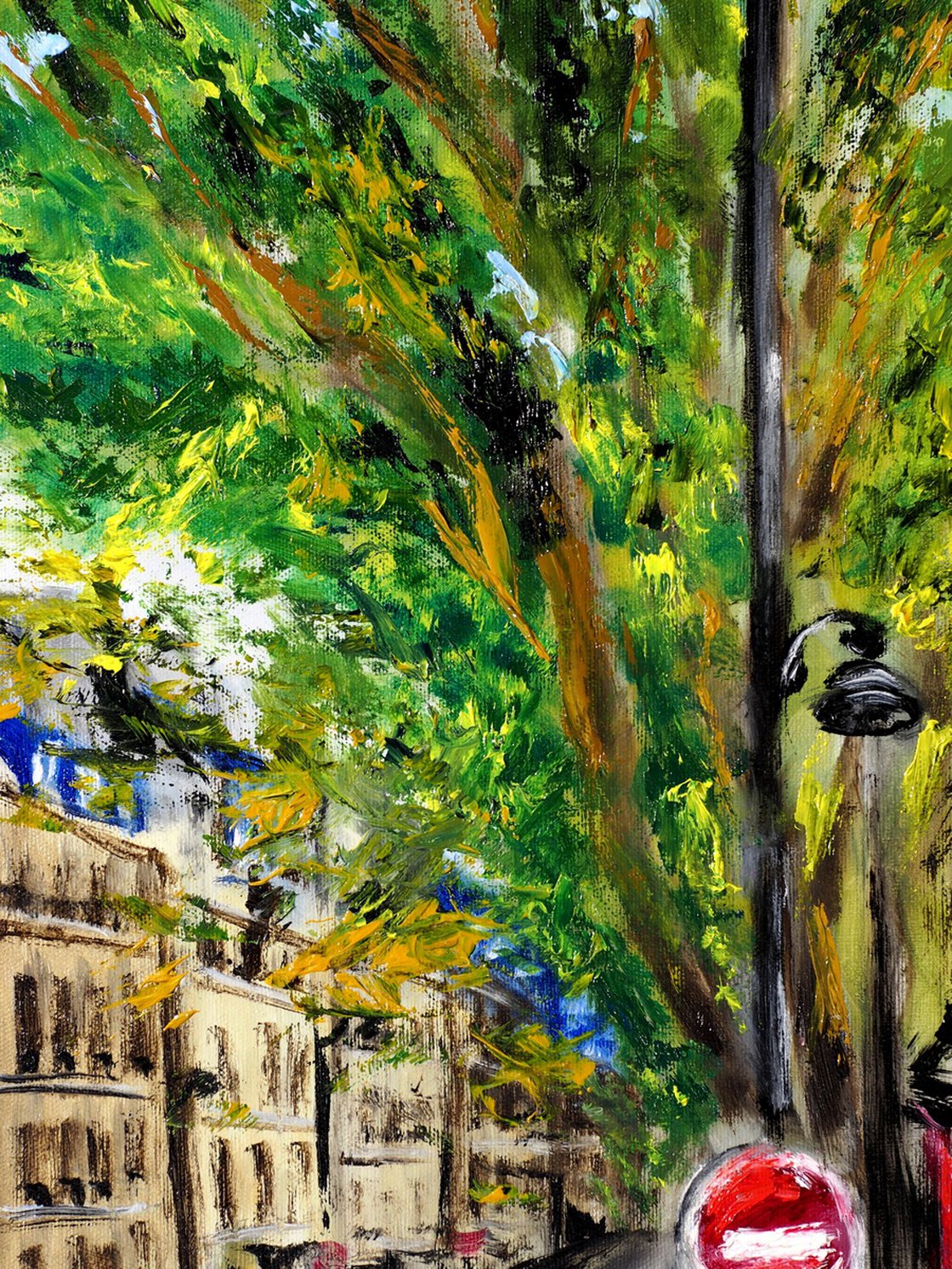 Original Oil Painting - Cafe De Flore, Paris by Ruslana Levandovska
