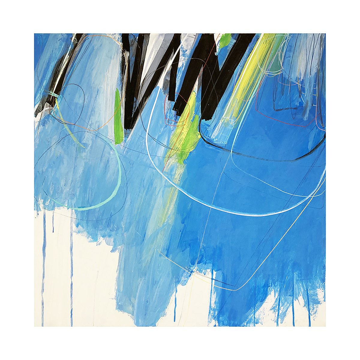 Expressive Abstract Giclee Print By Adrian Bradbury, 13 X 16, Cascade Ii, Original Artwork