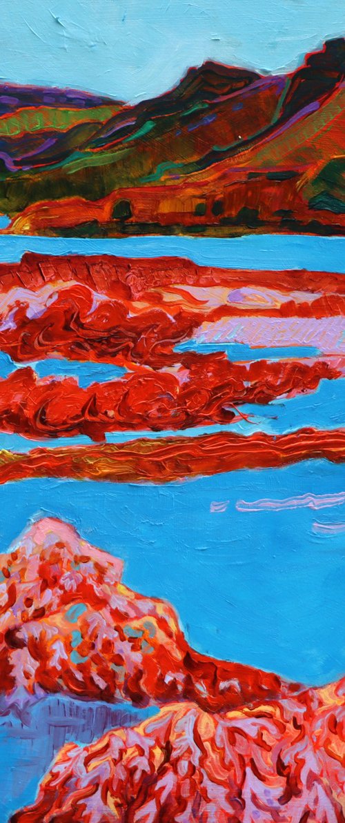 Crimson Earth, Azure Sea by Mary Kemp