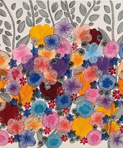 Abstract Colourful Blooms CZ19021 by Carol Zsolt
