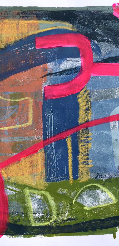 Large Abstract Monoprint 1 by Annie Meier